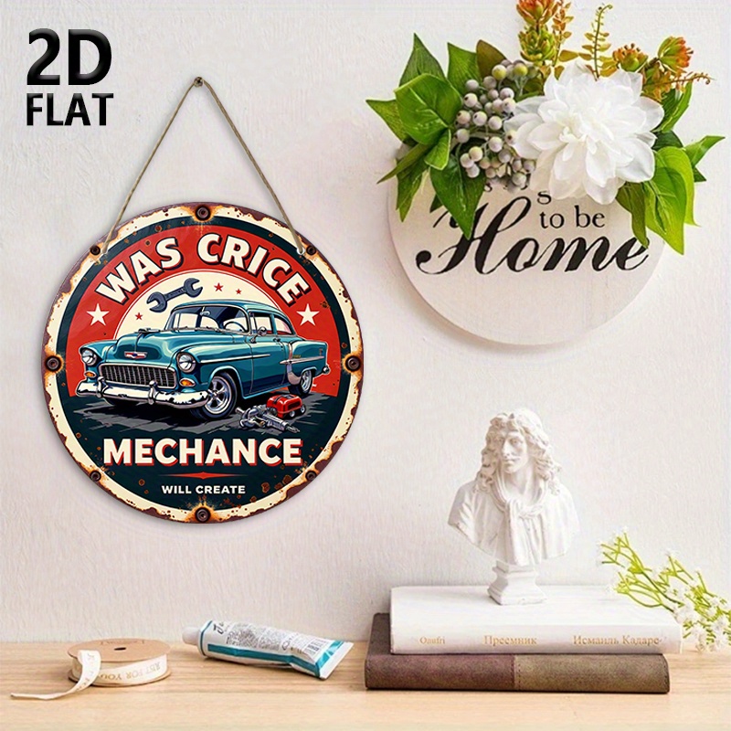 2D düzlem, retro oto tamirhane - Auto Repair Shop Logo incelemesi ve fiyatı
