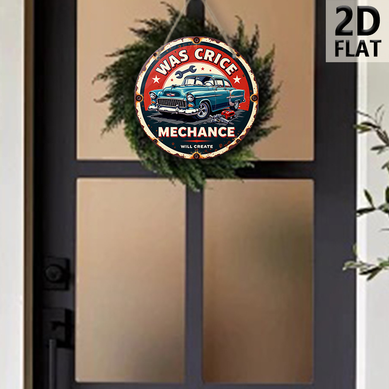 2D düzlem, retro oto tamirhane - Auto Repair Shop Logo incelemesi ve fiyatı